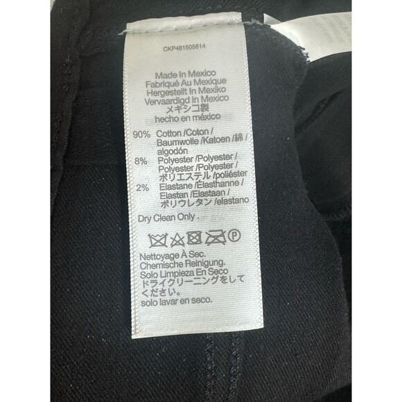 NWT Madewell Petite Kick Out Crop Jeans in True Black Wash: Coated Edition 33P - Picture 9 of 13